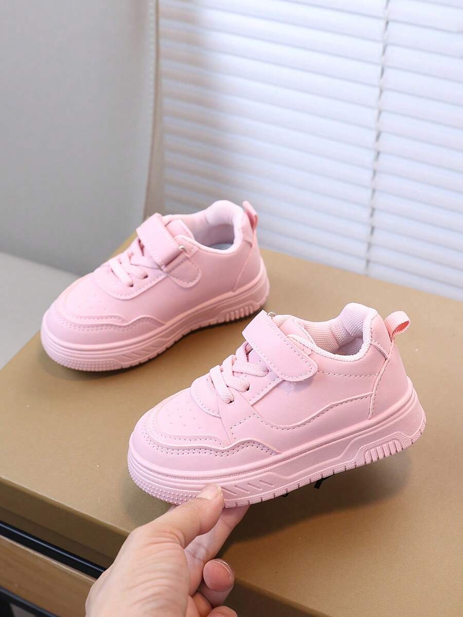 1双儿童休闲运动鞋，秋季新款女童软底白色鞋，幼儿时尚魔术贴防滑平底鞋，女童日常户外运动鞋
