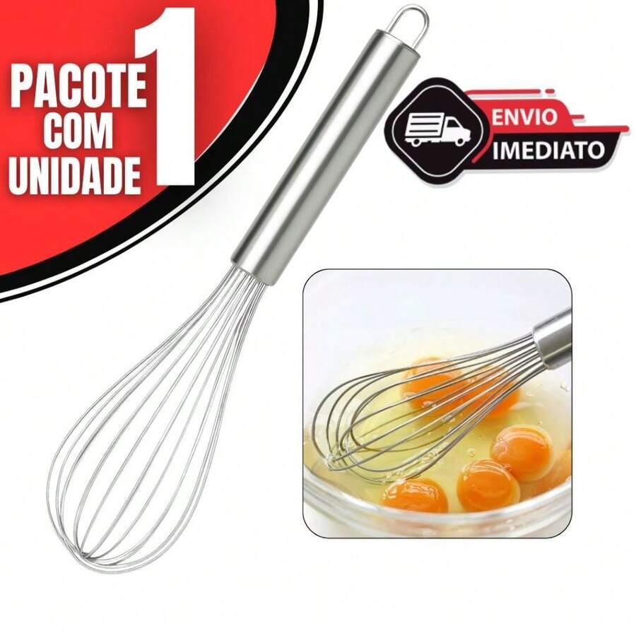 Stainless Steel Whisk - Manual Egg, White And Dough Beater - Kitchen Utensil - Multicolor - View 1