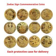 1 枚 12 生肖纪念币、3D 浮雕纪念金币、金属纪念章、收藏玩具、装饰品 - 生日礼物、复活节礼物、万圣节礼物、圣诞节礼物、完美礼物、纪念品