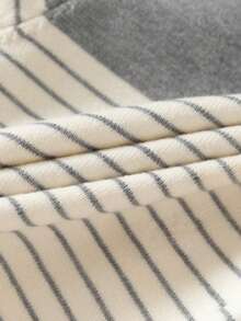 Young Boy Striped Knit Cardigan Sweater, New Autumn Collection - Grey - View 9