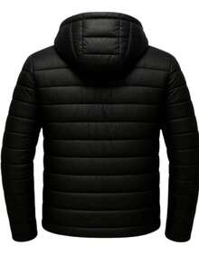 Women's Thick And Lined Puffer Jacket Fashion Blogger - Black - View 3