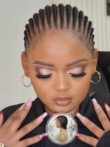 Fashion Popular Hairstyle HD Full Lace Braided Headband Wig, Short Lace Braided Curly Ends, Christmas Gift | Fashionable Wear - Multicolor - View 1