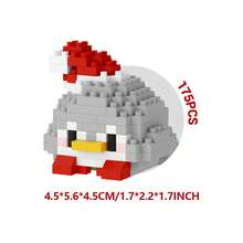 Kreatives DIY Weihnachts Mini Bauklötze Set Weihnachtsmann, Rentier, Schneemann, Pinguin, Weihnachtsbaum, Welpe 3D Puzzle Zusammenbau Lernspielzeug Modell Dekorationen, das perfekte Geschenk für Familie und Freunde, Top-Wahl für Geburtstagsgeschenke Weihnachten