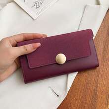 New Long Women's Wallet Retro Frosted Soft Purses With Three Fold Large Capacity Cardholder For Women Wallet Purse Wallet Fall Long Wallet Y2K Wallet