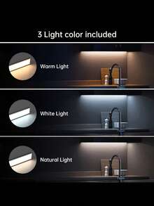 1pc Motion Sensor Wireless LED Light, 3 Color Modes, USB Rechargeable Lamp, Ultra-Thin Smart Sensor Light, LED Cabinet Wardrobe Light With Charging Cable, Suitable For Cabinet, Bedroom, Stairs Lighting, Bedroom Decor, Cabinet Lamp, Room Decor, Christmas - LED Ultra-thin Sensor Light - View 4