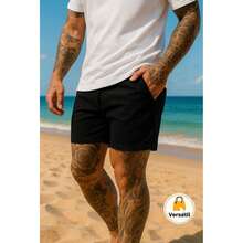 Premium Men's Preppy Shorts - màu đen - Xem 2