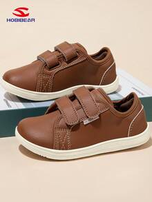 1 Paio di Scarpe HOBIBEAR, Scarpe Sportive per Bambini/Bambine, Scarpe Barefoot, Punta Larga, Adatte per Tutte le Stagioni, Scarpe da Passeggio all'aperto, Comode Scarpe Piatte Morbide, Scarpe per i Primi Passi dei Bambini, Mocassini Minimalisti - Castano - Visualizzare 4