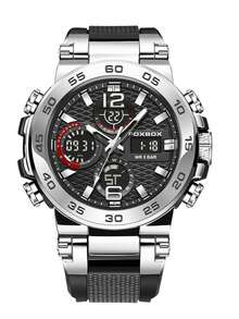 Foxbox Men's Fashion Versatile Business Commute Electronic Watch FB0033 - Silver - View 7