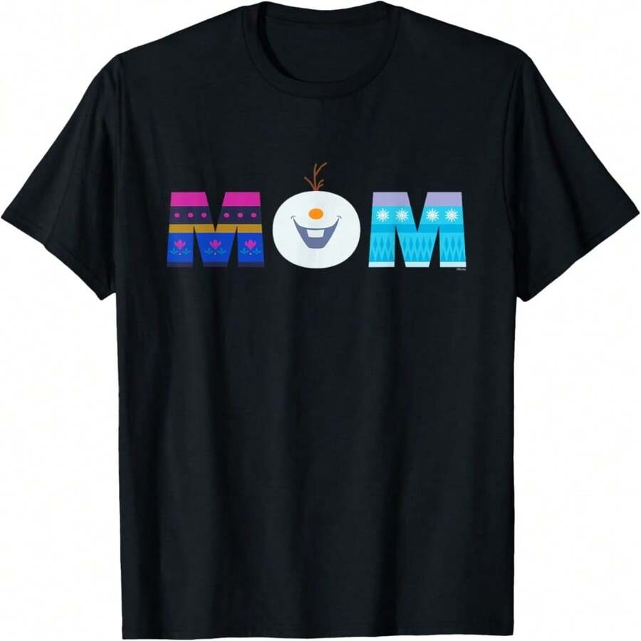 Frozen Anna Olaf Mom Mother's Day Birthday T-Shirt - 黑色 25 - 查看 1