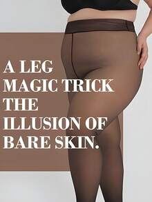 1 Piece Of Women's 200g Wool Lined Tights, Warm Pantyhose, Imitation Translucent Tights, Warm Transparent Thick Leggings, Suitable For Daily Wear At Home, Office, Etc. In Winter With A Temperature Of 15~0℃ - Black Translucent Skin - View 6