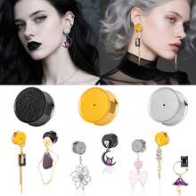 2 piezas Nuevos Dilatadores de Oreja de Acero Inoxidable DIY, Túneles y Enchufes para Perforación, Joyería para Expansión de Orejas, Pendientes Colgantes para Mujeres - redondo - Ver 13