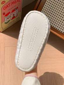 1 par de pantuflas de casa con suela gruesa de EVA y forro térmico, cálidas para otoño/invierno, adecuadas para adolescentes