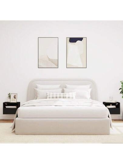 VidaXL TV Wand Units Pcs 40x30x30 Cm Processed Wood Zwart view 3