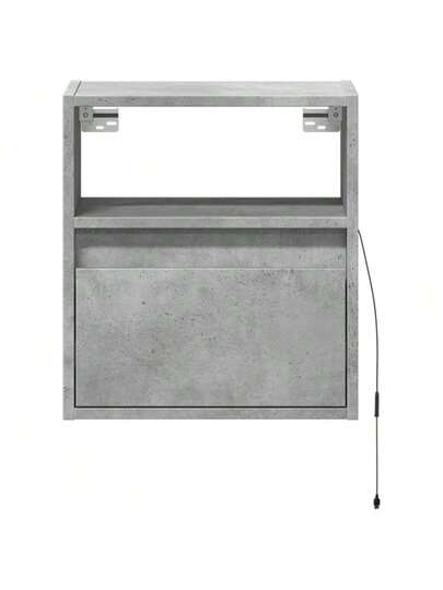 VidaXL TV Wand Unit LED Lighting 41x31x45 Cm Concrete Grijs view 6