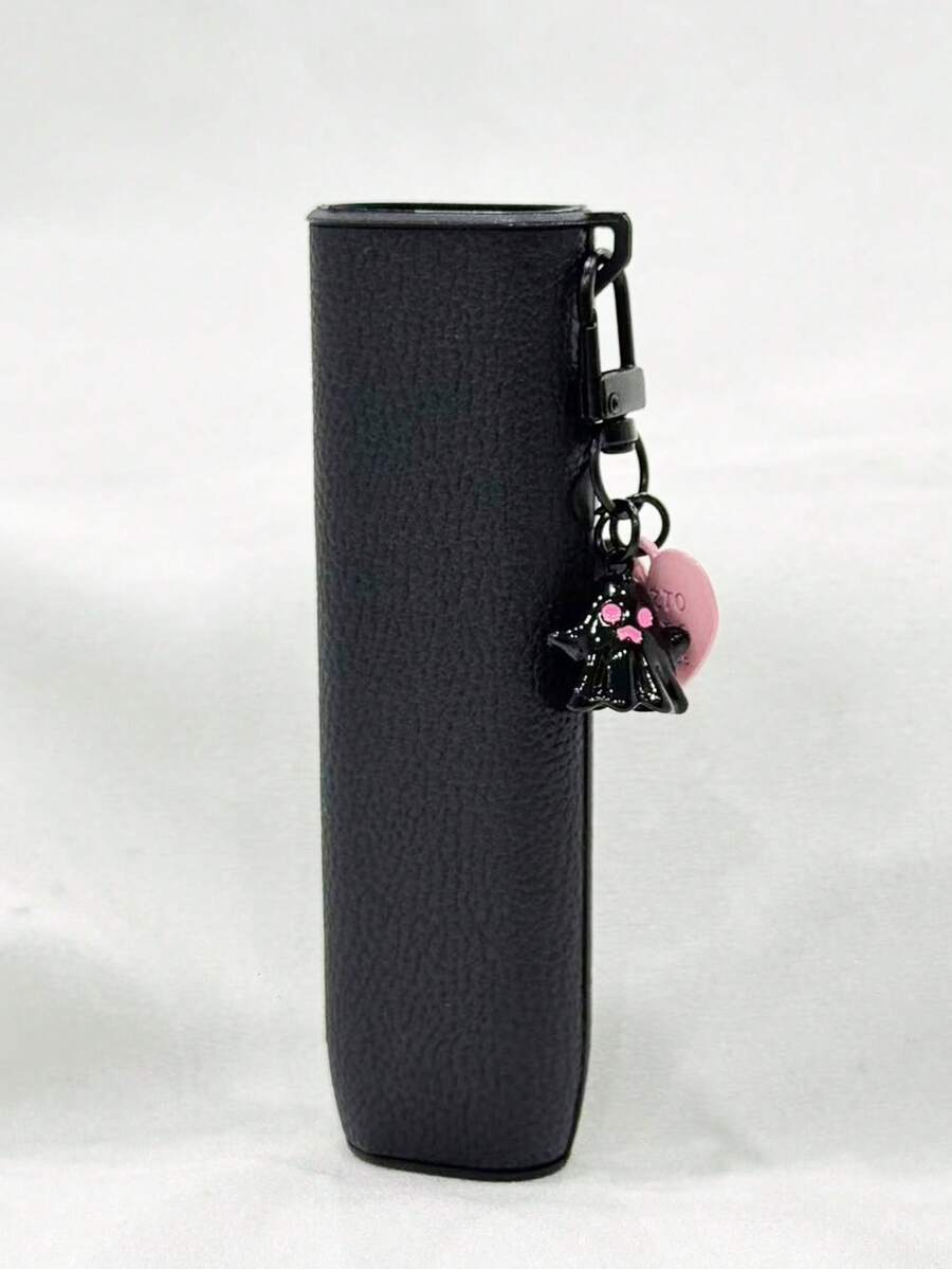 1个纯色PU皮革IQOS ILUMA ONE保护套，带挂绳，适合春、夏、秋、冬四季，电子烟挂饰，礼品