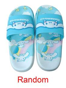 Sanrio Cinnamoroll Cute Cartoon Open Toe Slippers For Girls, Cartoon Shoes, Breathable Non-Slip Thick Bottom Slippers For Indoor Home Bathroom - Baby Blue - View 8