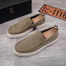 Men's Slip-On Loafers, Woven Fabric Shoes, Non-Slip & Durable, Slip-On Design (Suggest Ordering 0.5 Size Smaller) - Khaki - View 11