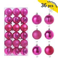 36pcs 3cm-4cm Christmas Ornament Balls - Assorted Shapes, Christmas Tree Decorations Set; Note: This Is A Handicraft Product, There May Be Minor Stains, Dust, Printing Marks And Glue Overflow. Small Scratches Are Normal And Do Not Affect The Appearance And Usability. - Multicolor - View 10