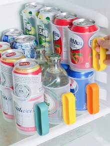 1 pièce Porte-gobelet de boîte de rangement de boissons pour réfrigérateur, Porte-canettes de bière froide, Porte-boissons multifonctionnel pour canettes de soda, Peut ranger les bières, sodas et condiments en boîte, Organisateur d'espace pour cuisine et réfrigérateur, Boîte de rangement pour réfrigérateur.