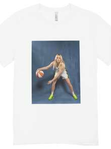 Paige Bueckers Dallas Wings WNBA SLAM Cover T-Shirt - 白色 - 查看 1