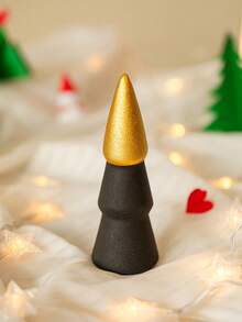 1 pieza Decoración cerámica con forma de árbol de Navidad, acabado mate, diseño minimalista, adecuado para regalos, hogar, vacaciones, escritorio, decoración de fiesta, decoración del hogar, decoraciones navideñas, decoración de habitación, invierno