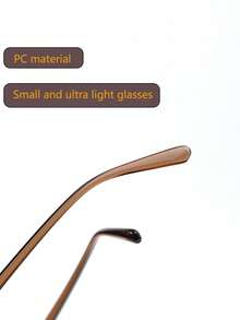 1 Pair Women's Cat Eye Narrow Small Frame PC Ultra-Light Glasses, Retro Versatile For Street Style, Runway, Party, Fashion Eyewear