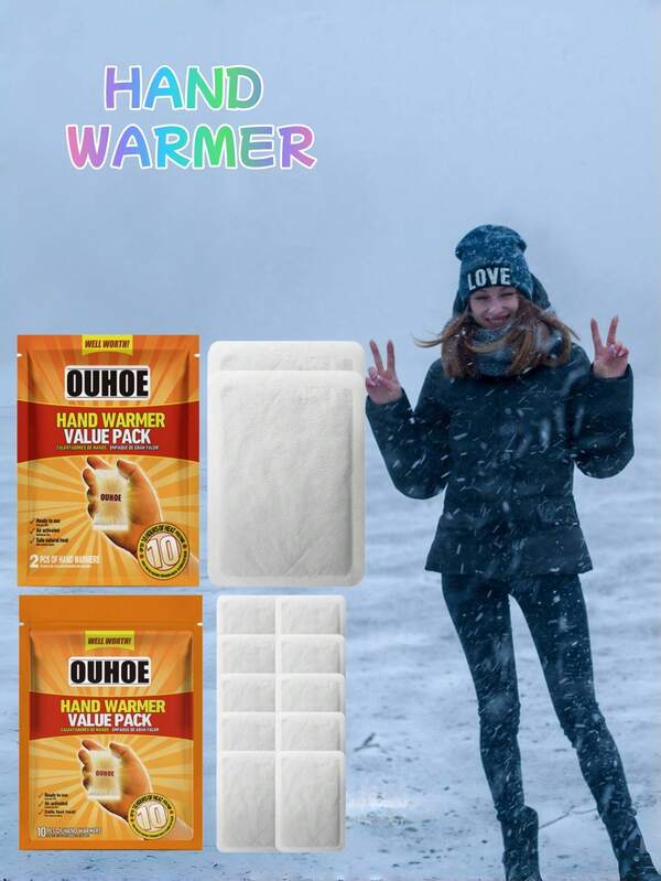 OUHOE 2026 Disposable Hand Warmers, Disposable Warming Patches, Disposable Heating Warm Pads For Winter Cold Protection, Portable And Suitable For Keeping Warm In Winter, Ideal Gift For Carnival, Halloween, Christmas, Valentine's Day