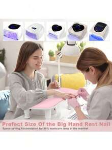 Manicure Arm Rest For Nails Tech: U-Shaped Adjustable Nail Armrest - White PU Leather Hand Stand Rest For Manicurists - Multicolor - View 7