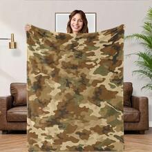 Camouflage Series 3D Digital Print Flannel Blanket  - Soft, Lightweight & Durable Flannel Throw With Vibrant Rainbow Colors,Suitable For All Seasons, Washable And Machine-Washable, Lightweight, Breathable, Comfortable, Warm,  Unique, 280gsm For Him And Her, Perfect For Naps, Camping, Travel, Family, Daily Life, Office Decoration, Birthday Anniversaries, Valentine's Day, Thanksgiving, Christmas, Halloween, Mother's Day, Father's Day, Wedding, New Year Gifts Provide Personalized Ideal Gifts For Her, Him, Family Members, Boyfriends, Girlfriends, Fathers, Family Members, Mothers, Lovers,   Daughters, Sons,     Grandfathers, Grandmothers, Friends, Classmates And Pets.      Sofa,Bed,Car,Bedroom,Living Room,Office,  Outdoor Camping, Beach,Wall Decoration - 多色8 - 查看 8