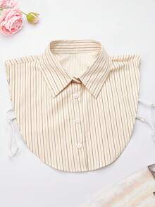 1 chiếc cổ áo có thể tháo rời họa tiết sọc cổ điển dành cho nữ, đa năng khi đi làm và đi học, dùng để mặc trang phục và trang trí Giáng sinh - cổ áo giả sọc - Xem 20
