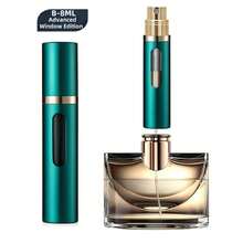 1 件重新设计的香水喷雾瓶，便携式香水可再填充雾化器，底部填充迷你喷雾旅行香水瓶，泵直接从底部填充，无需取下瓶盖，100% 纯玻璃内瓶，带有可视窗口，因此您可以轻松知道剩余香水量，有 5ml / 8ml / 10ml 可供选择