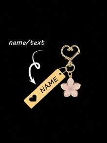 1 pezzo Portachiavi in metallo personalizzato a forma di fiore di ciliegio, leggero ed elegante, con accessorio tag, adatto per borse, chiavi dell'auto, regali di coppia e vacanze, multifunzionale, durevole, ornamentale, riutilizzabile, raffinato, di stile, di alta qualità, colorato, moderno, personalizzato, unico, regali ideali per lui, regali ideali per lei, fidanzato, amici, tea room, casa, ufficio, per anniversari, per San Valentino, per la Festa della Mamma, per compleanni, per la Festa del Papà, per matrimoni, per il riscaldamento della casa, atmosfera natalizia in casa, souvenir