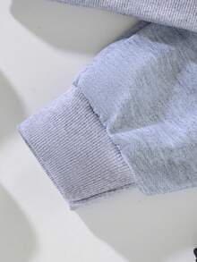 Baby Boy Fall & Winter Costume Toddler Men's Long Sleeve Letter Print Crew Neck Stitched Sweatshirt Top Pants 2pcs 6 Months - 3 Years Old - Multicolor - View 8