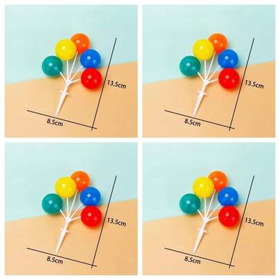 塑料彩色气球蛋糕装饰、派对装饰