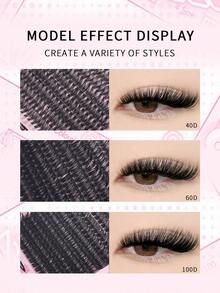 Bộ 216 sợi, 12 hàng 80 sợi, mi giả lông chồn 0.05mm, độ dài hỗn hợp 12-18mm, mi giả 3D kiểu Nga, màu đen, thích hợp cho việc tự nối mi, bộ mi giả dung lượng lớn dành cho người mới bắt đầu và chuyên viên trang điểm, mềm mại và bền, có thể tự trang điểm mắt cáo/mắt mèo, mi tách sợi, kích thước nhỏ gọn tiện mang theo, thích hợp cho sân khấu, đám cưới, ngoài trời, công việc hàng ngày, tiệc âm nhạc, v.v. - Nhiều màu - Xem 7