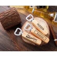 10 piezas, 30 piezas y 50 piezas de abrebotellas de madera personalizados, con nombres y fechas personalizables, prácticos, regalos de boda, regalos personalizados para el novio, regalos para fiestas, suministros de cocina, suministros para fiestas de cumpleaños