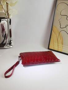 Crocodile Pattern Women's Wallet, Casual Women's Clutch Bag, Fashionable Retro Phone Bag, Handbag, Coin Wallet, Evening Bag