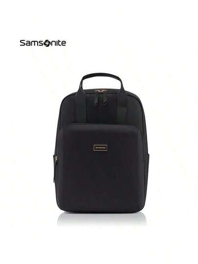 Samsonite 96Q*09036 Lightweight Minimalist Backpack, 14-Inch Laptop Compartment, Water-Resistant & Durable Fabric, High-Capacity & Multi-Scenario Suitable For Commuting & Travel, Black