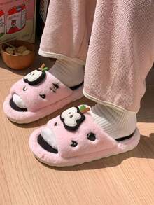 1 par de pantuflas de casa con suela gruesa de EVA y forro térmico, cálidas para otoño/invierno, adecuadas para adolescentes