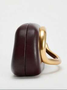 Dedoo 酒红色PU皮手拿包 - 情人节理想之选，舒适时尚，款式别致，个性化礼物之选，2025必备单品，风格独特，适合各种场合，品质奢华，价格实惠 - 咖啡棕 - 查看 7