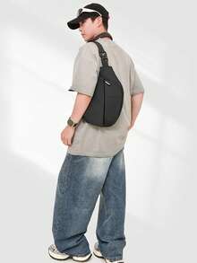 Rucsac multifuncțional, geantă de piept pentru bărbați, geantă casual cu curea de piept, antifurt, geantă crossbody cu un umăr la modă nouă