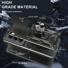 Ốp lưng điện thoại Infinix Hot 50 Pro 4G có ống kính camera trượt và chân đế - màu đen - Xem 3