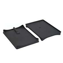 1pc Black Plastic Dish Drying Rack Tray, Approx. 40x30cm, Multifunctional Kitchen Sink Organizer Tray, Dish Drainer Rack Holder, Cutlery & Utensil Storage Tray - Black - View 5