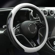 Universelle Kunstleder Lenkradabdeckung mit Innenkreis - rutschfest, langanhaltend, leicht zu reinigen, universelle Passform für die meisten Fahrzeuge (38cm), Autoradabdeckung, strapazierfähiges Material, angenehmer Griff, Autozubehör