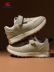 HOBIBEAR 1 Pair Children's Casual Shoes, Leather Upper Waterproof, Loose Fit For Boys & Girls, Comfortable Outdoor Walking Shoes, Minimalist Style, Suitable For All Seasons, Toddler Shoes, Waterproof Leather, Autumn/Winter