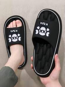 Fashionable Versatile Spring/Summer Unisex Sandals, Comfortable For Long Wear Without Foot Fatigue, Silent And Durable Sole, Essential For Home/Hotel/Office - Black - View 5