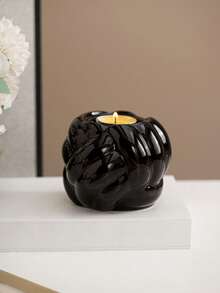 1 pieza Candelabro de cerámica navideño, portavelas, adecuado para regalos, fiestas, vacaciones, decoración del hogar, hotel, restaurante, decoración del hogar, decoraciones navideñas, decoración de habitaciones de invierno