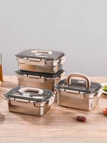 XIYIJIA 1 件不锈钢食品储存容器，密封冰箱收纳盒，适用于水果、沙拉、午餐