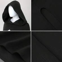 Green Medieval Hooded Cloak For Men Renaissance Wizard Themed Halloween Costumes - BrownHoodedCape - View 7