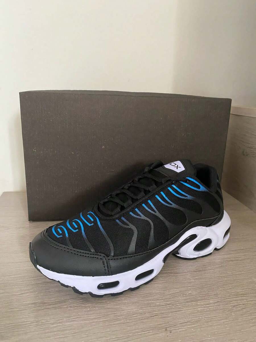 Men's Box Tennis Shoes Comfortable For Walking, Training And - Blue - View 1